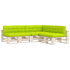 VidaXL Bankussens pallet 7 st heldergroen
