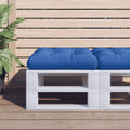 VidaXL Palletkussen 50x50x10 cm stof koningsblauw