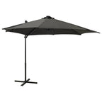 Vidaxl zweefparasol met paal en led-verlichting 300 cm antracietkleur