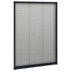 Vidaxl raamhor plissé 80x120 cm aluminium antracietkleurig