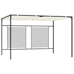 VidaXL Prieel met uittrekbaar dak 180 g m² 3x4x2,3 m crèmekleurig