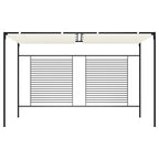 VidaXL Prieel met uittrekbaar dak 180 g m² 3x4x2,3 m crèmekleurig