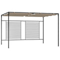 VidaXL Prieel met uittrekbaar dak 180 g m² 3x4x2,3 m taupe