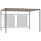 VidaXL Prieel met uittrekbaar dak 180 g m² 3x4x2,3 m taupe