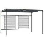 VidaXL Prieel met uittrekbaar dak 180 g m² 4x3x2,3 m antracietkleurig