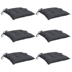 VidaXL Stoelkussens 6 st 40x40x7 cm oxford stof antracietkleurig