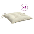 VidaXL Stoelkussens 4 st 50x50x7 cm oxford stof crèmewit