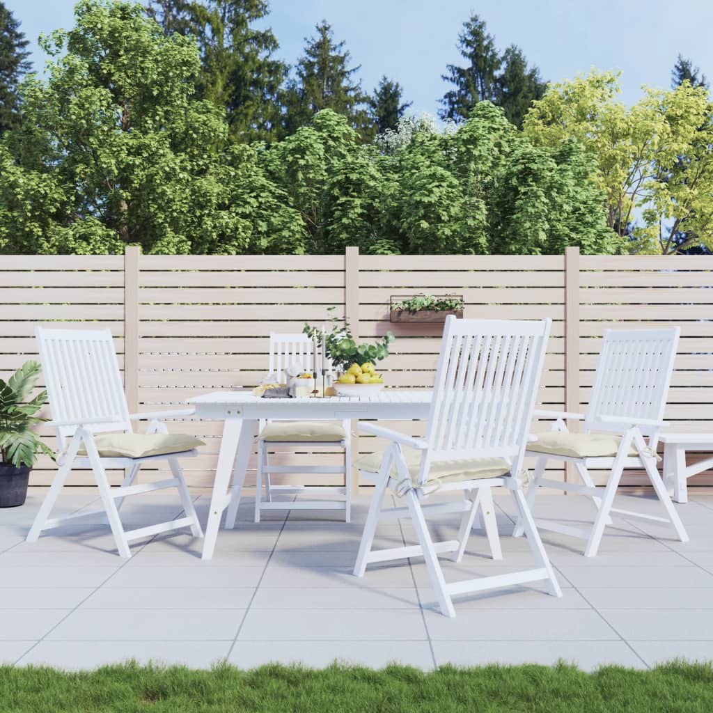 VidaXL Stoelkussens 4 st 50x50x7 cm oxford stof crèmewit