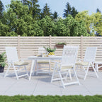 VidaXL Stoelkussens 4 st 50x50x7 cm oxford stof crèmewit