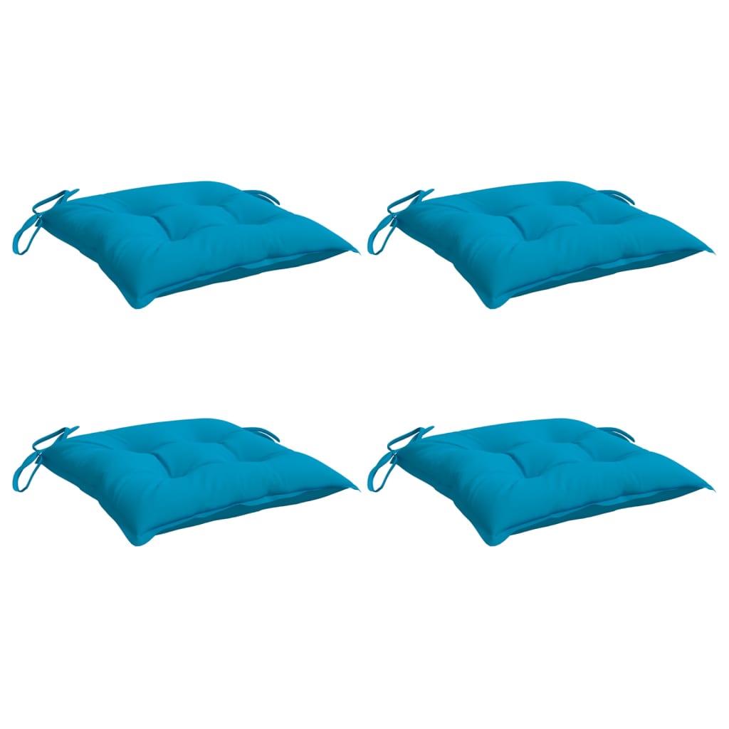 VidaXL Stoelkussens 4 st 50x50x7 cm oxford stof lichtblauw
