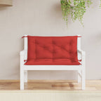 VidaXL Tuinbankkussen 100x(50+50)x7 cm oxford stof rood
