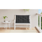 Vidaxl tuinbankkussen 100x(50+50)x7 cm oxford stof zwart