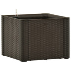 VidaXL Plantenbak hoog met zelfbewateringssysteem 43x43x33 cm mokka