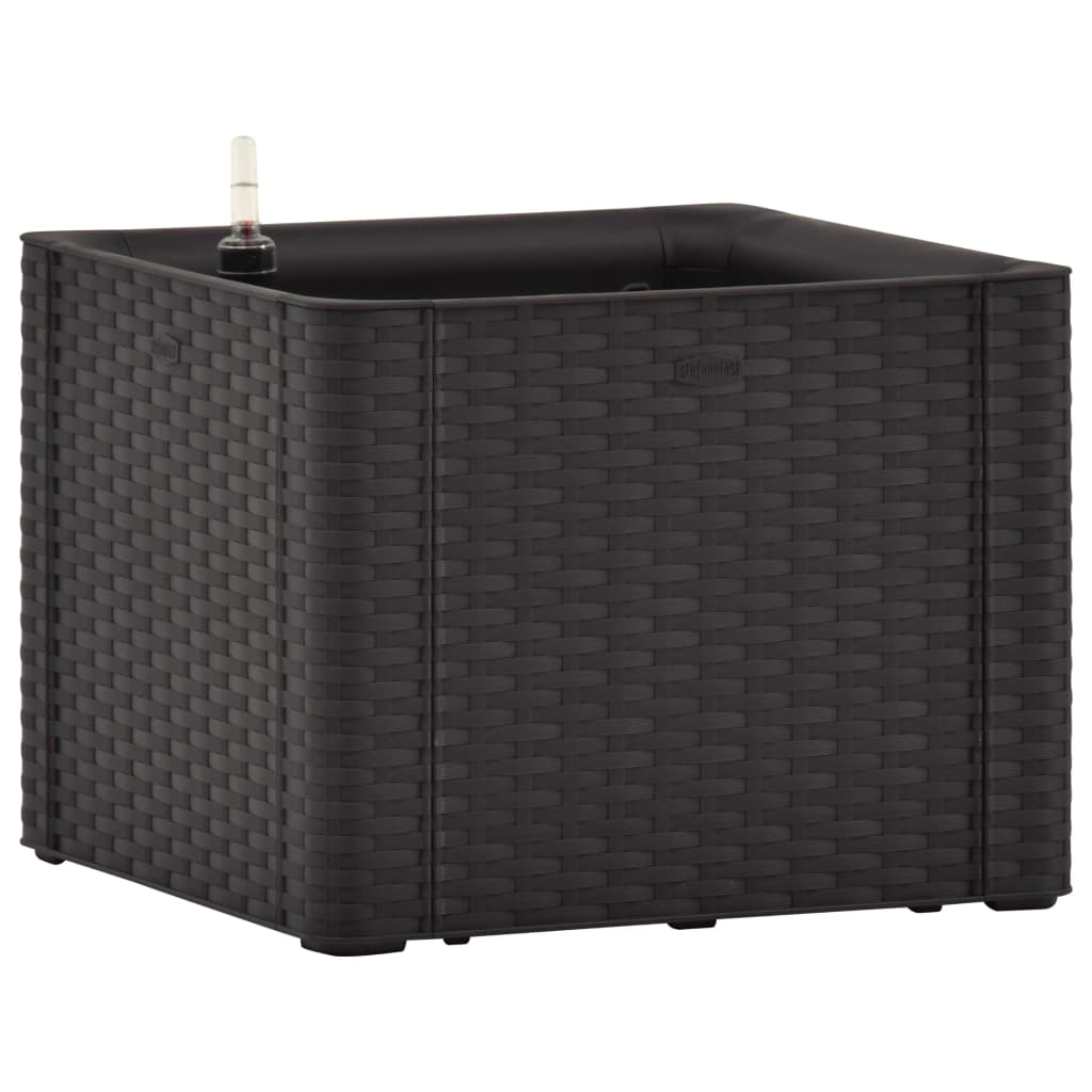 Vidaxl plantenbak hoog met zelfbewateringssysteem 43x43x33cm antraciet