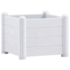 Vidaxl plantenbak verhoogd 43x43x35 cm pp wit
