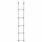 Vidaxl ladder met 5 sporten 210 cm massief grenenhout