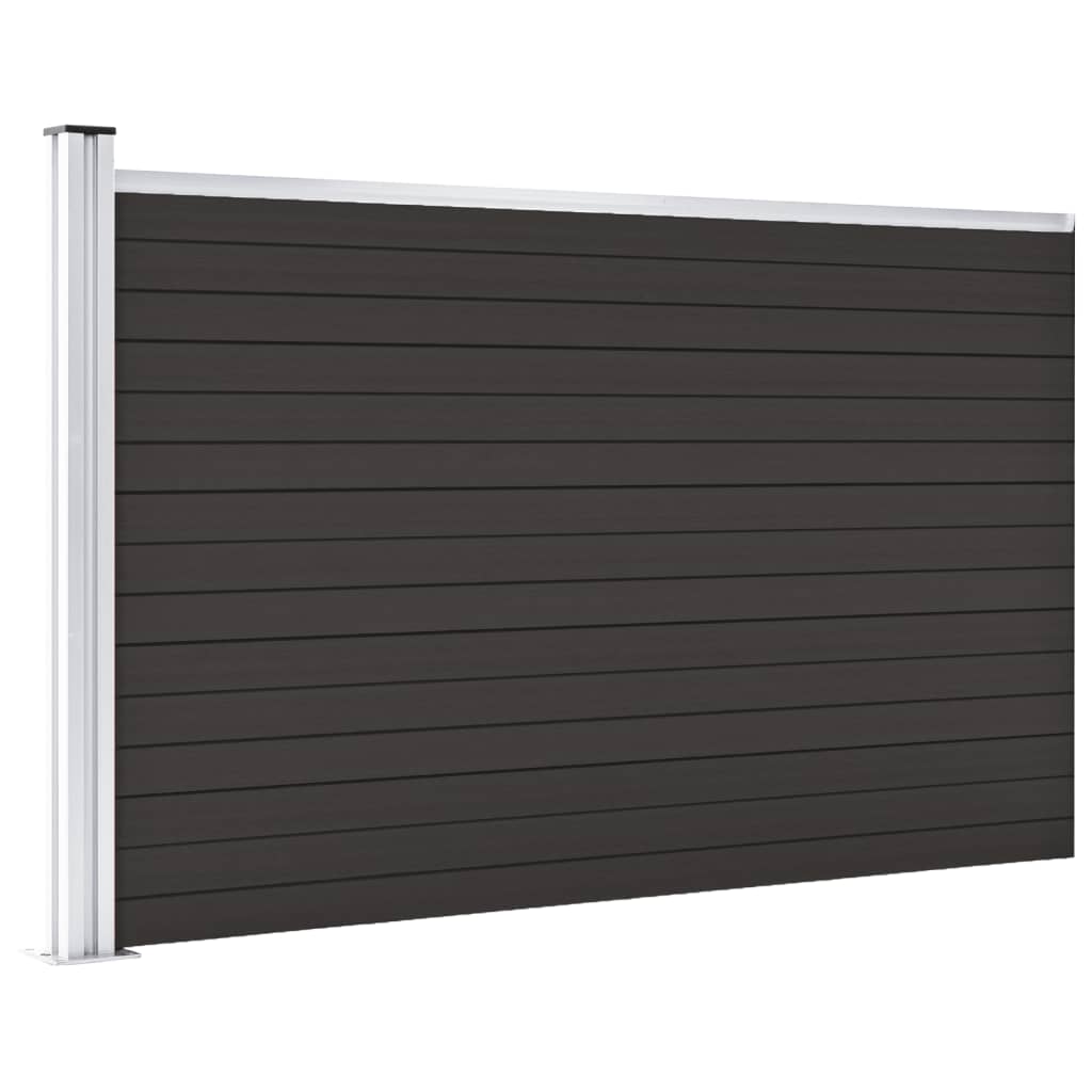 Vidaxl schuttingpaneel 175x105 cm hkc zwart