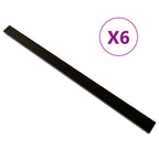 VidaXL Onderligger 6 st 170x8,5x4,5 cm HKC zwart