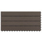 Vidaxl terrastegels 6 st 60x30 cm 1,08 m² hkc donkerbruin
