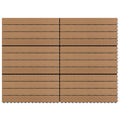 Vidaxl terrastegels 6 st 60x30 cm 1,08 m² hkc bruin