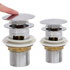 Vidaxl afvoer pop-up met overloop 6,4x6,4x9,1 cm chroomkleurig