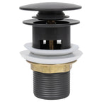 Vidaxl afvoer pop-up met overloop 6,4x6,4x9,1 cm grijs