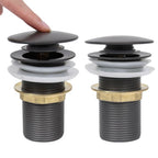 Vidaxl afvoer pop-up zonder overloop 6,4x6,4x9,1 cm grijs