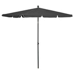 Vidaxl parasol met paal 210x140 cm antracietkleurig