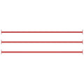 Vidaxl rekstokken 3 st 125 cm staal rood