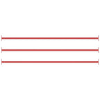 Vidaxl rekstokken 3 st 125 cm staal rood