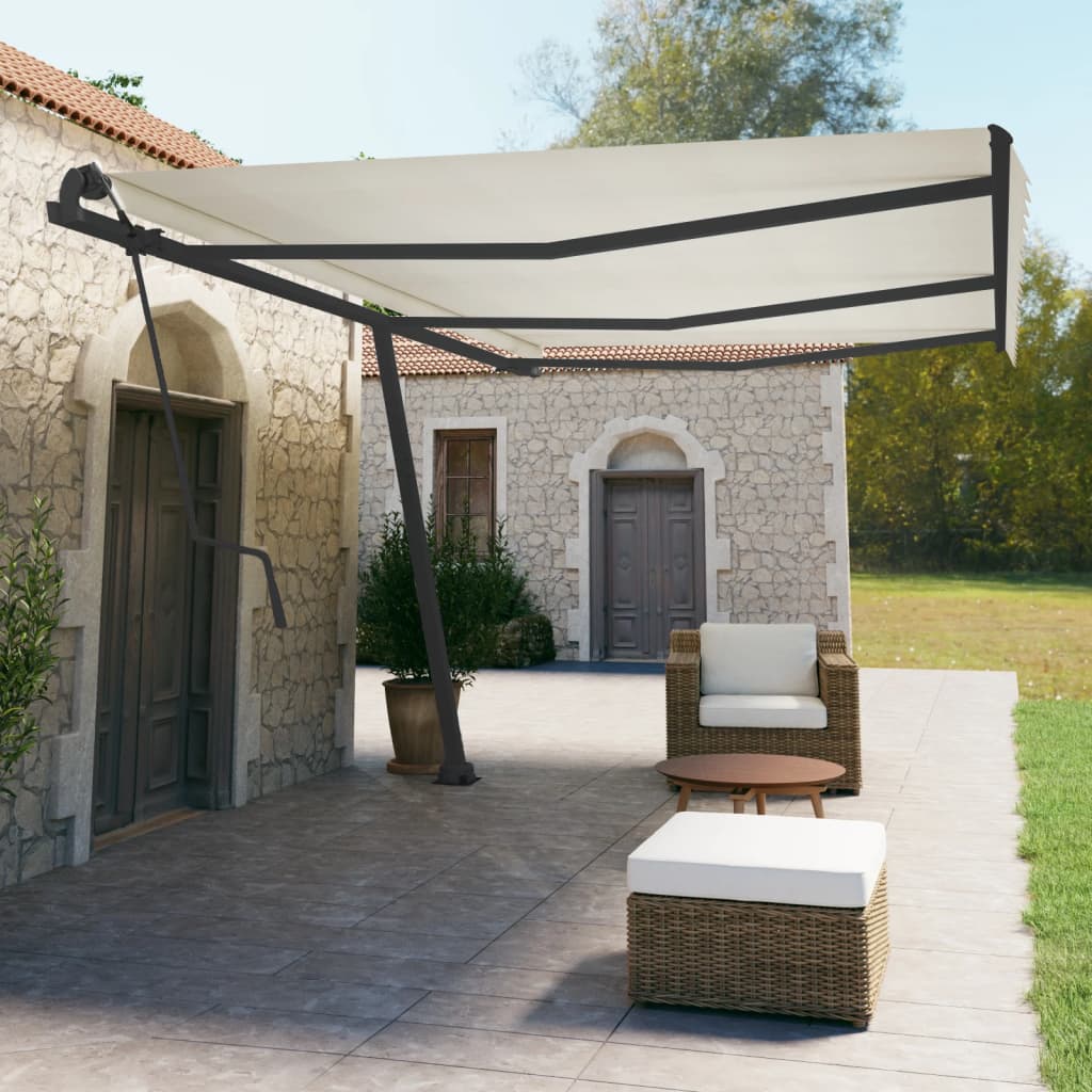 VidaXL Luifelpaalset 600x245 cm ijzer antracietkleurig
