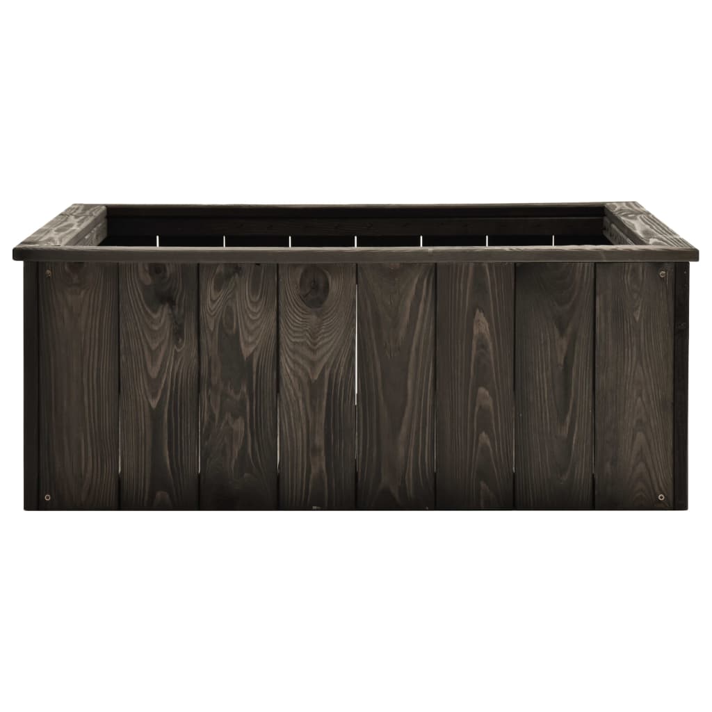 VidaXL Plantenbak verhoogd 74x77x30 cm massief grenenhout grijs