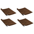 Vidaxl deurfolies zelfklevend 4 st 210x90 cm pvc donkereikenkleurig