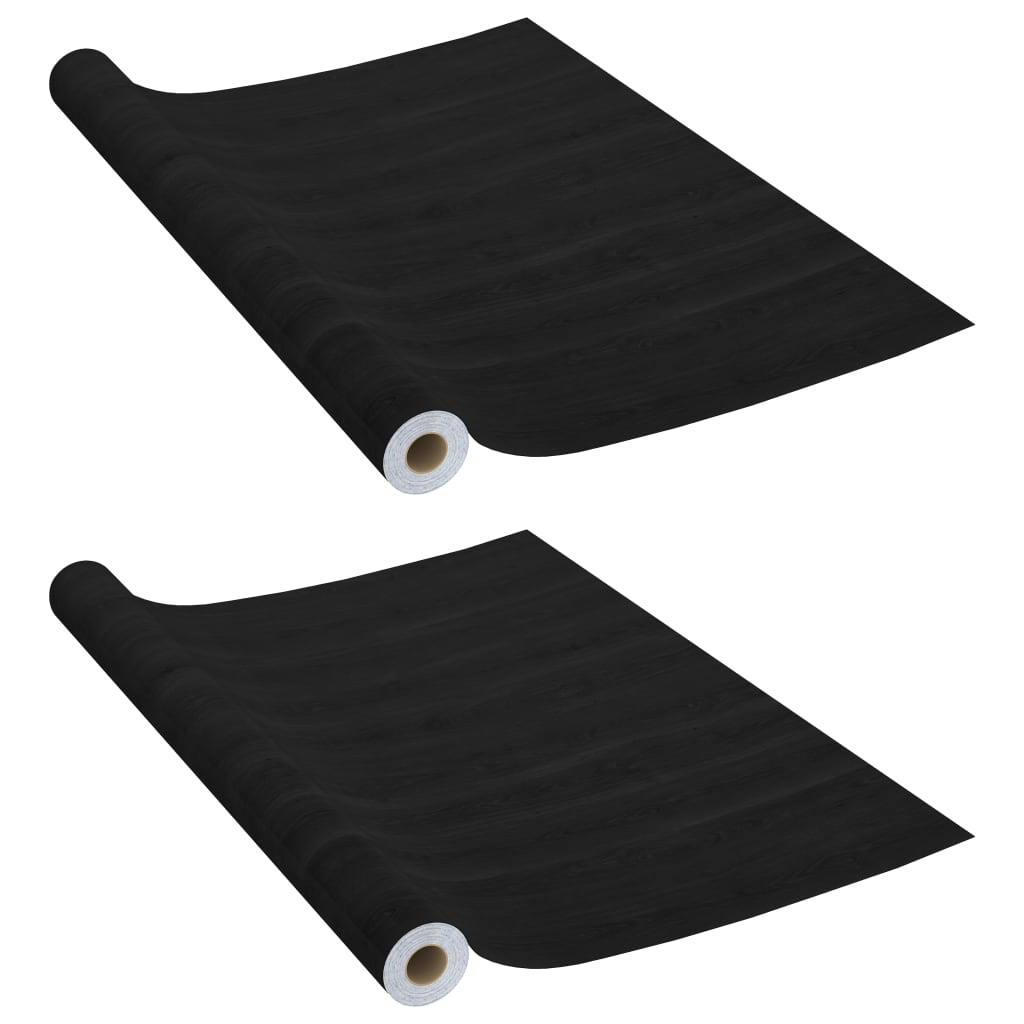 Vidaxl meubelfolies zelfklevend 2 st 500x90 cm pvc donkerhoutkleurig