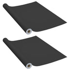 Vidaxl meubelfolies zelfklevend 2 st 500x90 cm pvc zwart