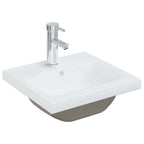 Vidaxl inbouwwastafel met kraan 42x39x18 cm keramiek wit