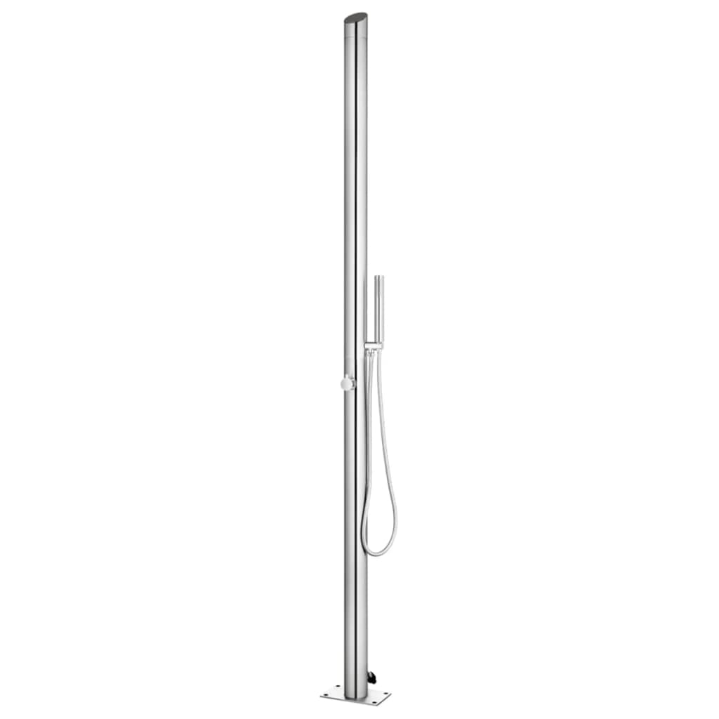 Vidaxl buitendouche 220 cm roestvrij staal