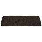 Vidaxl trapmatten zelfklevend 15 stuks 65x21x4 cm donkerbruin rechthoekige rand