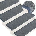 Vidaxl trapmatten 15 st 65x21x4 cm lichtgrijs en blauw met rechthoekige rand