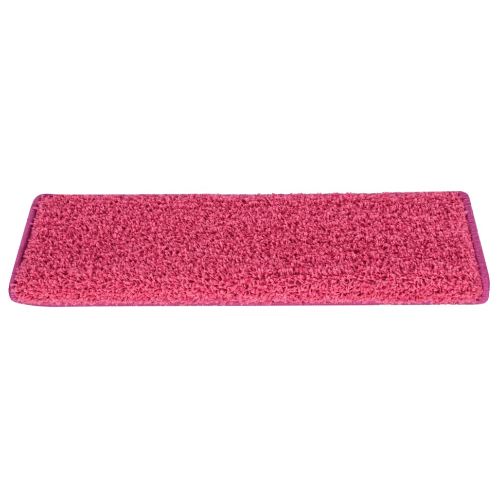 Vidaxl trapmatten 15 st 65x21x4 cm roze rechthoekige rand