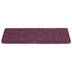 Vidaxl trapmatten 15 st 65x21x4 cm donkerpaars rechthoekige rand
