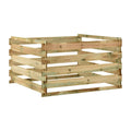 VidaXL Tuincompostbak gelat 120x120x70 cm geïmpregneerd grenenhout