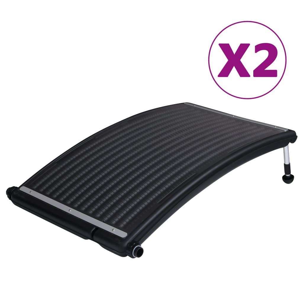 Vidaxl zwembadverwarmingspaneel solar 2 st gebogen 110x65 cm