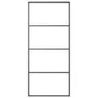 Vidaxl schuifdeur 90x205 cm aluminium en esg-glas zwart