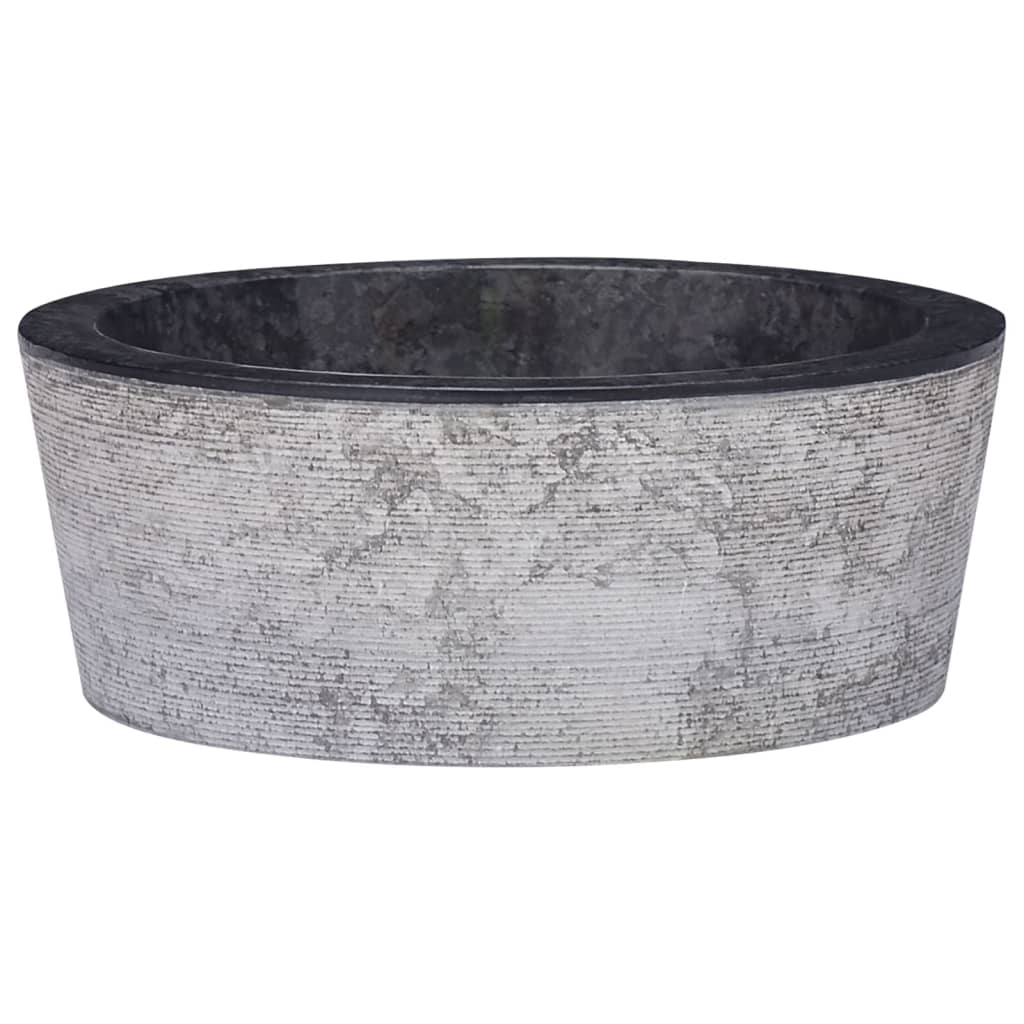 Vidaxl gootsteen ø40x15 cm marmer zwart