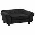 Vidaxl hondenbank 72x45x30 cm pluche zwart