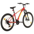 Vidaxl mountainbike 21 versnellingen 27,5 inch wielen 38 cm frame rood