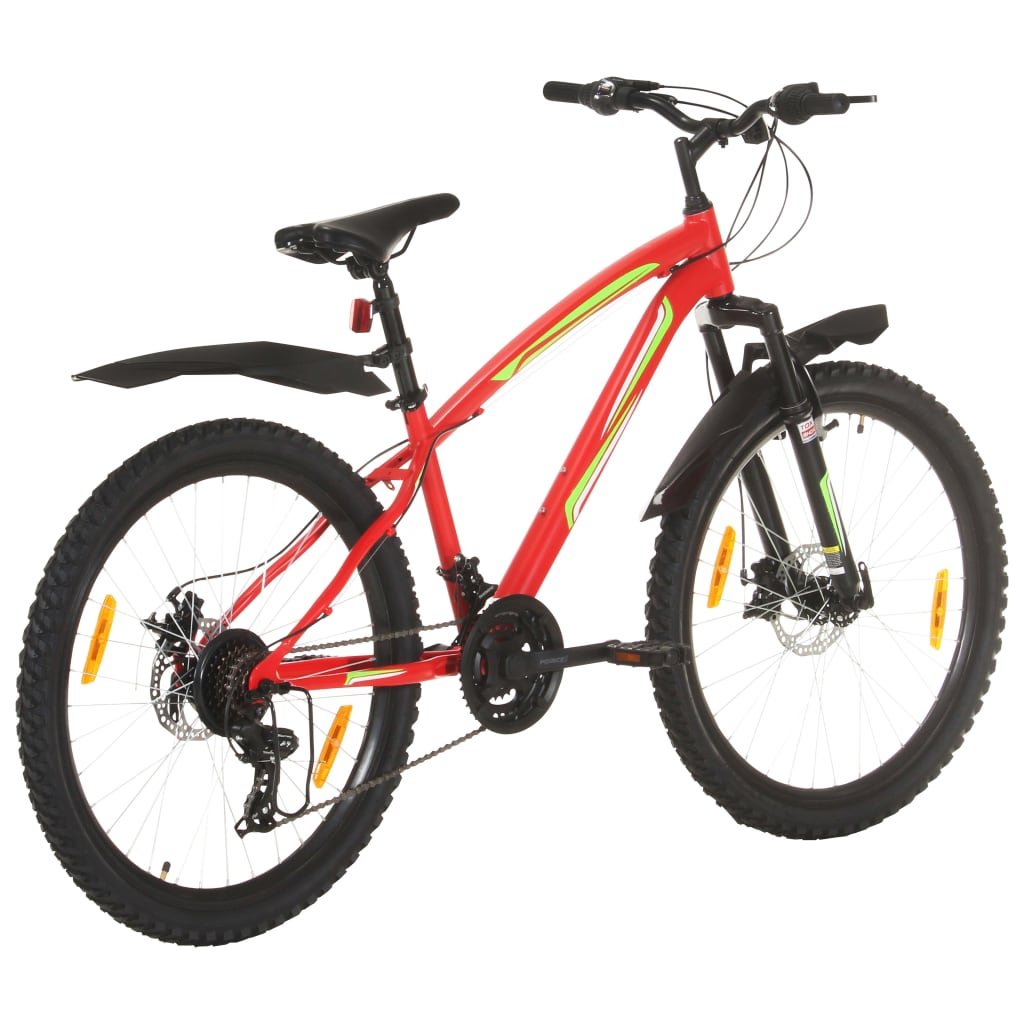 VidaXL Mountainbike 21 versnellingen 26 inch wielen 42 cm rood