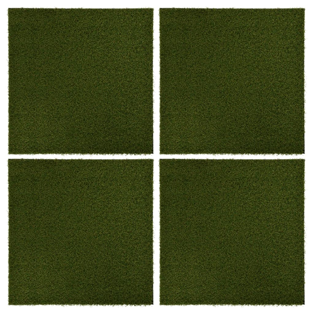VidaXL Kunstgrastegels 4 st 50x50x2,5 cm rubber
