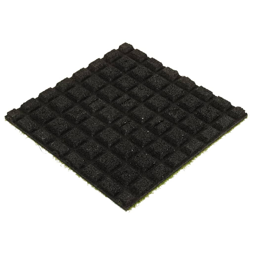 VidaXL Kunstgrastegels 4 st 50x50x2,5 cm rubber